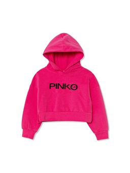 Pinko - Girls Pink Logo-Printed Hoodie