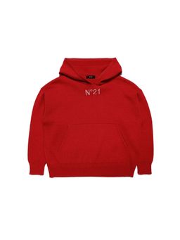 N21 - Boys Red Wool-Blend Hoodie