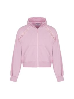 Pinko - Girls Pink Logo-Trim Zipped Jacket