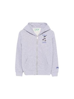 MC2 Saint Barth - Boys Grey Zip-Up Mickey-Print Jacket
