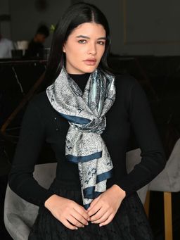 Odette - Women Teal Printed Scarf