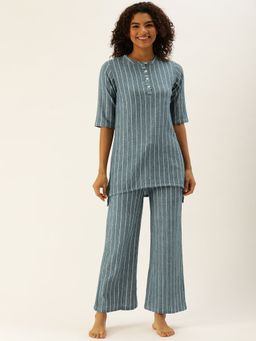 Clt.s - Women Blue Kurta & Palazzo (Pack of 2)
