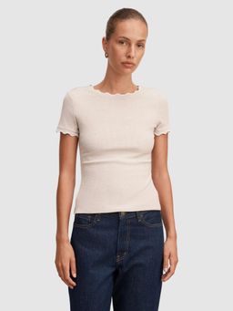Forever New - Rebecca Scallop Trim Top