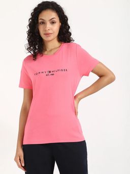 Tommy Hilfiger - Embroidered Logo Regular Fit Cotton T-Shirt