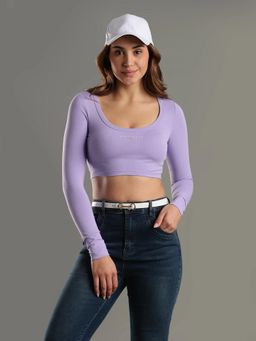 Tommy Hilfiger - Solid Regular Fit Cotton Crop Top