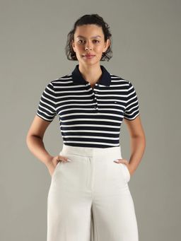 Tommy Hilfiger - Logo Striped Slim Fit Cotton Polo T-Shirt