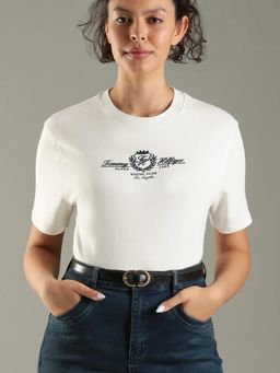 Tommy Hilfiger - Embroidered Logo Relaxed Fit Cotton T-Shirt