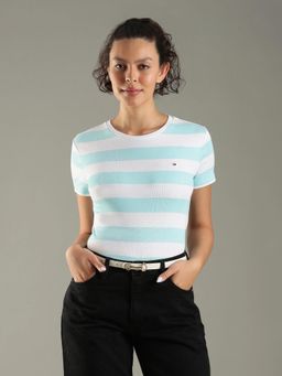 Tommy Hilfiger - Striped Slim Fit Cotton T-Shirt