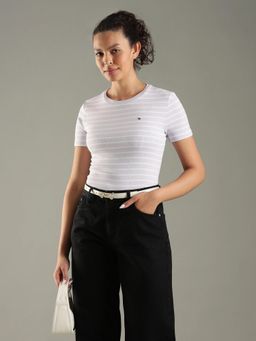 Tommy Hilfiger - Striped Regular Fit Cotton T-Shirt