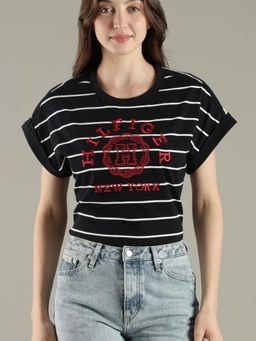 Tommy Hilfiger - Stripes Regular Fit Cotton T-Shirt