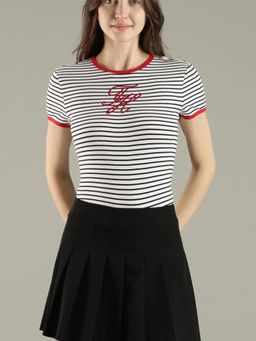 Tommy Hilfiger - Striped Regular Fit Cotton T-Shirt