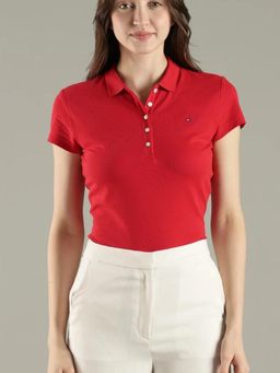 Tommy Hilfiger - Solid Slim Fit Cotton Polo T-Shirt