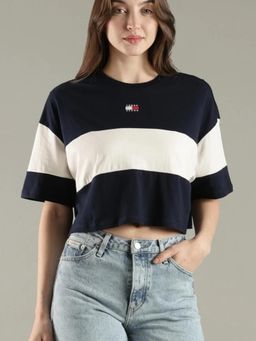 Tommy Hilfiger - Striped Relaxed Fit Cotton T-Shirt