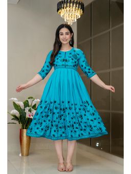 The Perfect Fit Co. - Blue Women's Casual Dress
