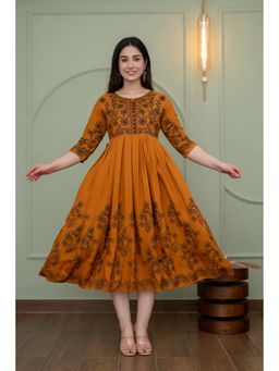 The Perfect Fit Co. - Yellow Floral Women's Casual Dress