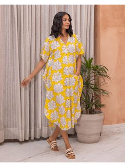 Phutari - Yellow Mallika Kaftan Dress