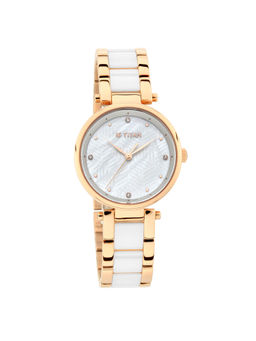 Titan - 95061WD04 White Dial Analog Watch For Women
