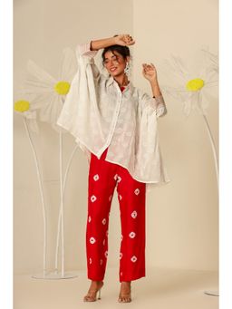 Keva Clothing - Tie & Dye & Bandhani Printed Multi-Color Kaftan Shirt with Pant (Set of 2)