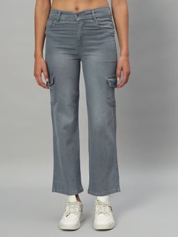 BROOWL - Womens Cargo Grey Jeans