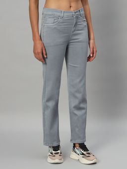 BROOWL - Womens Jeans Grey Solid