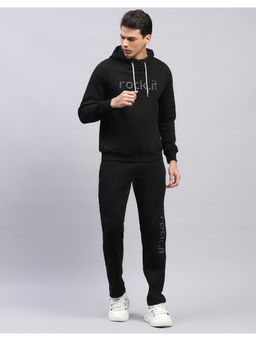 Rock.it - Black Solid Hooded Neck Full Sleeve Tracksuit (Set of 2)