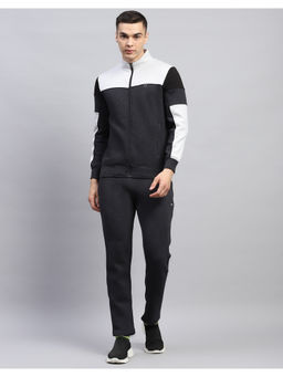 Monte Carlo - Colorblock Black Mock Neck Full Sleeve Tracksuit (Set of 2)