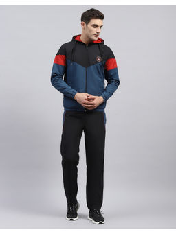 Monte Carlo - Solid Black Hooded Neck Full Sleeve Tracksuit (Set of 2)