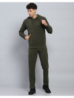 Monte Carlo - Solid Green Hooded Neck Full Sleeve Tracksuit (Set of 2)