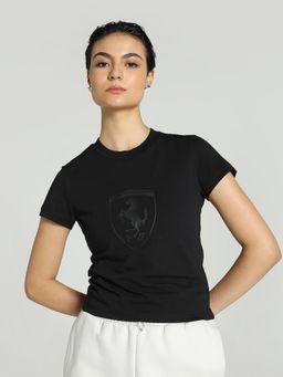 Puma - Ferrari Style Babydoll Women's Black T-Shirt