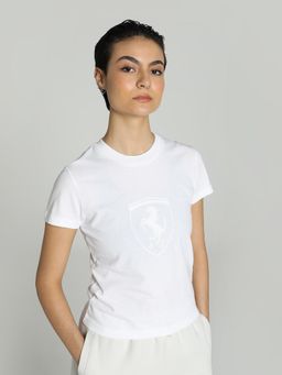 Puma - Ferrari Style Babydoll Women's White T-Shirt