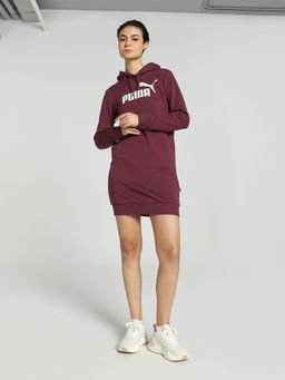 Puma - Essentials Logo Hooded Women's Red Dress