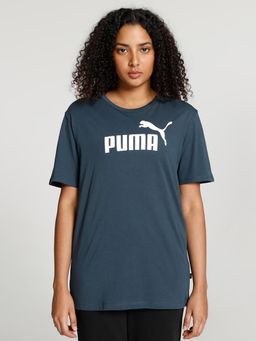 Puma - Essentials Logo Boyfriend Women's Blue T-Shirt