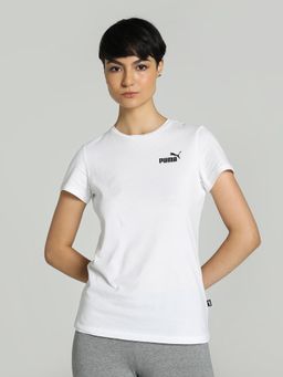 Puma - Essentials Small Logo Women's White T-Shirt