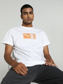 Puma - Stylized Graphic Logo Men's White T-Shirt