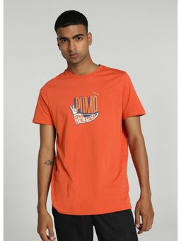 Puma - Sport Graphic Men's Orange T-Shirt