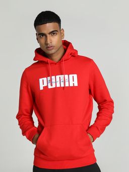 Puma - Graphic Men's Red Hoodie