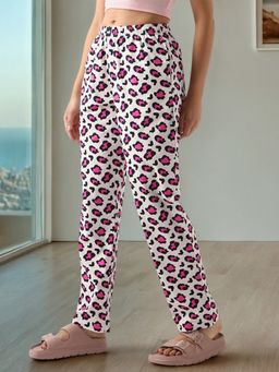 Bewakoof - Women's White All Over Printed Pyjamas