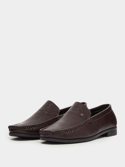 Styli - Men Brown Slip-On Loafers
