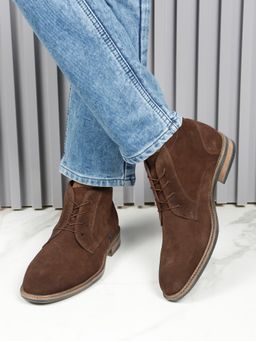 Teakwood - Men Brown Lace-Up Chukka Boots