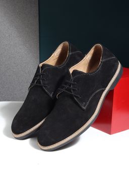 Teakwood - Men Black Derbies