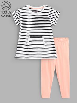Hopscotch - Pure Cotton T-Shirt and Leggings (Set of 2)
