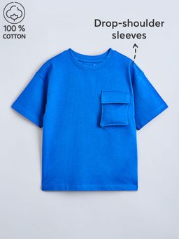Hopscotch - Blue Pure Cotton T-Shirt