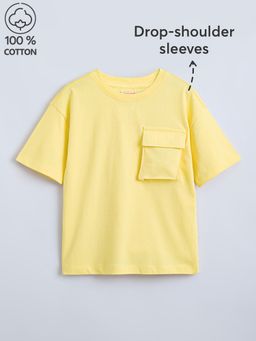 Hopscotch - Yellow Pure Cotton T-Shirt