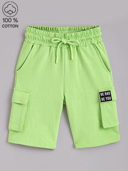 Hopscotch - Green Pure Cotton Shorts