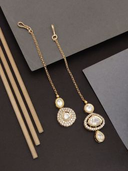 Abdesigns - Gold Plated Polki Stone Studded Maangtikka (Pack of 2)