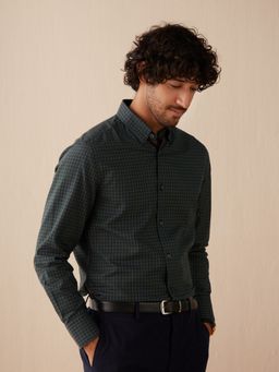 Andamen - Night Jungle Check Slim Shirt