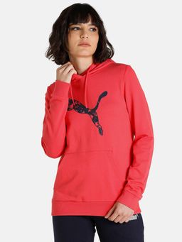 Puma - Graphic Womens Pink Hoodie