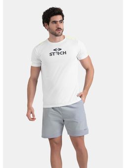 STRCH - Men White Nylon Endura Sports T-shirt