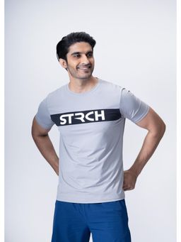 STRCH - Men Grey Premium Nylon T-shirt
