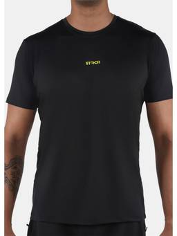 STRCH - Men Round Neck Solid Performance T-shirt